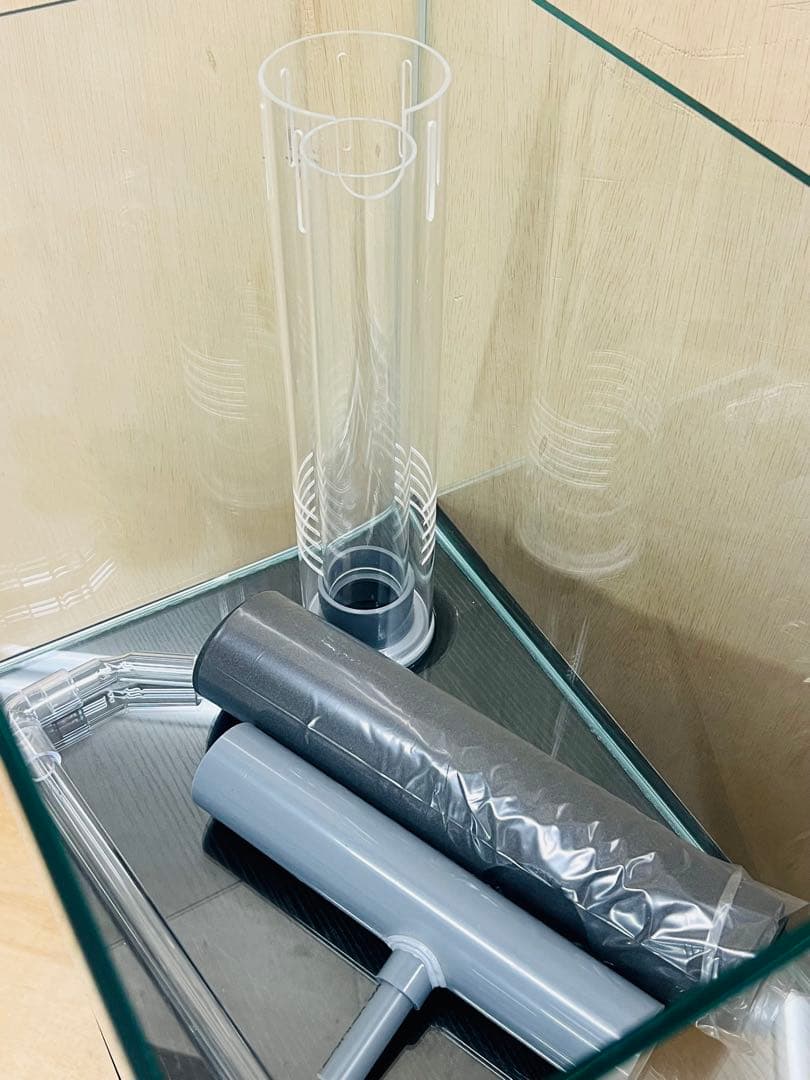 1点限定　450×300×360㎜オールガラスオーバーフロー水槽 セット