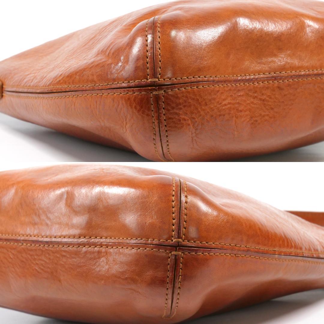 美品✨ゲンテン genten ショルダーバッグ トスカ レザー ブラウン