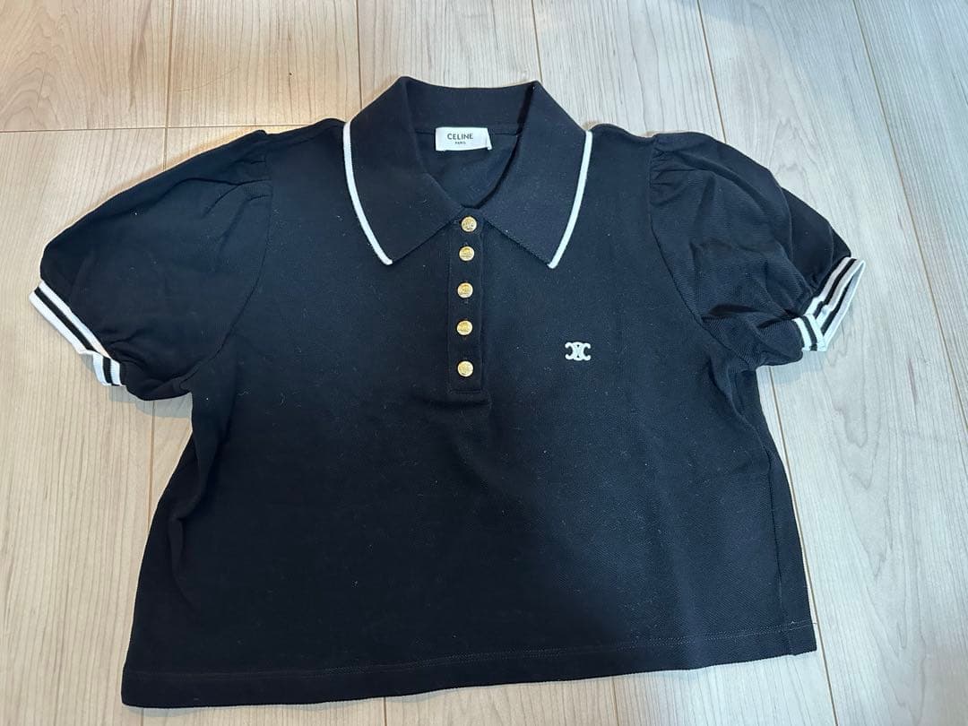 CELINE 23SS トリオンフ クロップド ポロシャツ