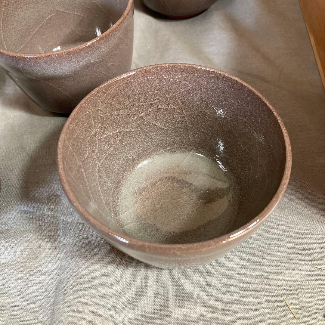 【中島宏】青磁の世界　日本名窯　人間国宝　弓野窯　中島宏作　米色青磁　小鉢五客揃