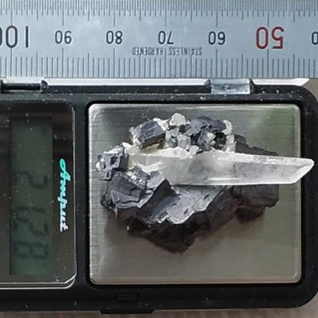 21.28g　方鉛鉱共生方解石　鉱物標本　美品　カルサイト　方解石