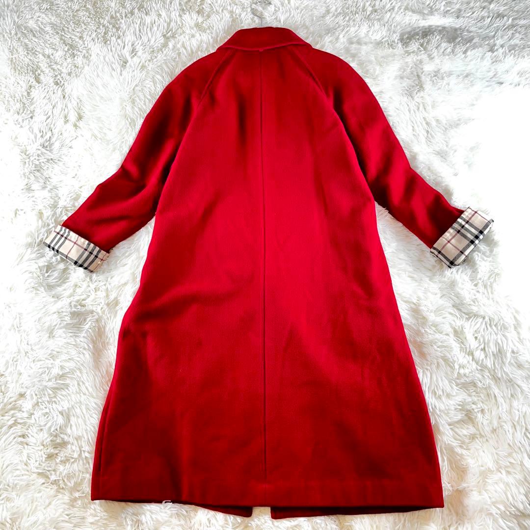 ✨美品✨L バーバリーロンドン アンゴラ ウール チェスターコート ノバチェック