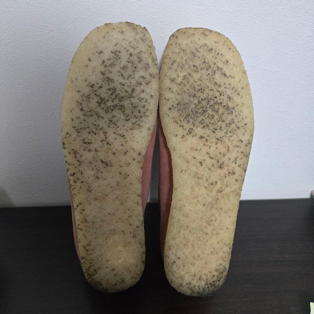 【美品】Clarksピンクスエード モカシンデッキシューズ　クラークスワラビー