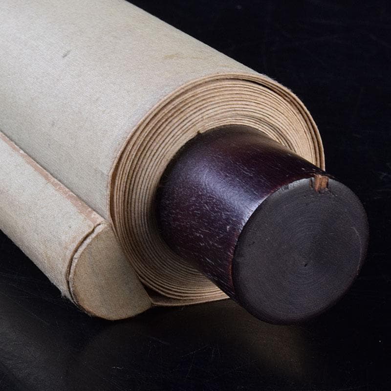 掛軸　青木木米筆　山水画　水墨画　時代箱　N　R9127