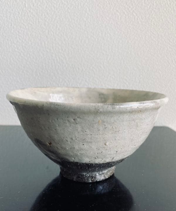 茶碗　無地刷毛目碗　杉本立夫　号は泥牛　　京都大吉主人　抹茶碗　桐箱入