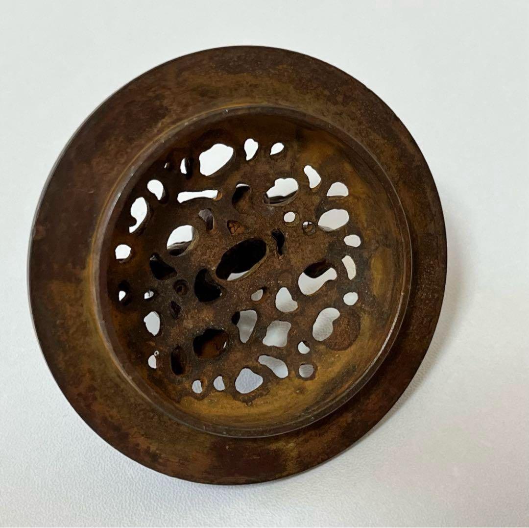 骨董　昭和　ビンテージ　レトロ　高岡銅器　透し鳳凰　香炉　縁起物　風水　厄除け