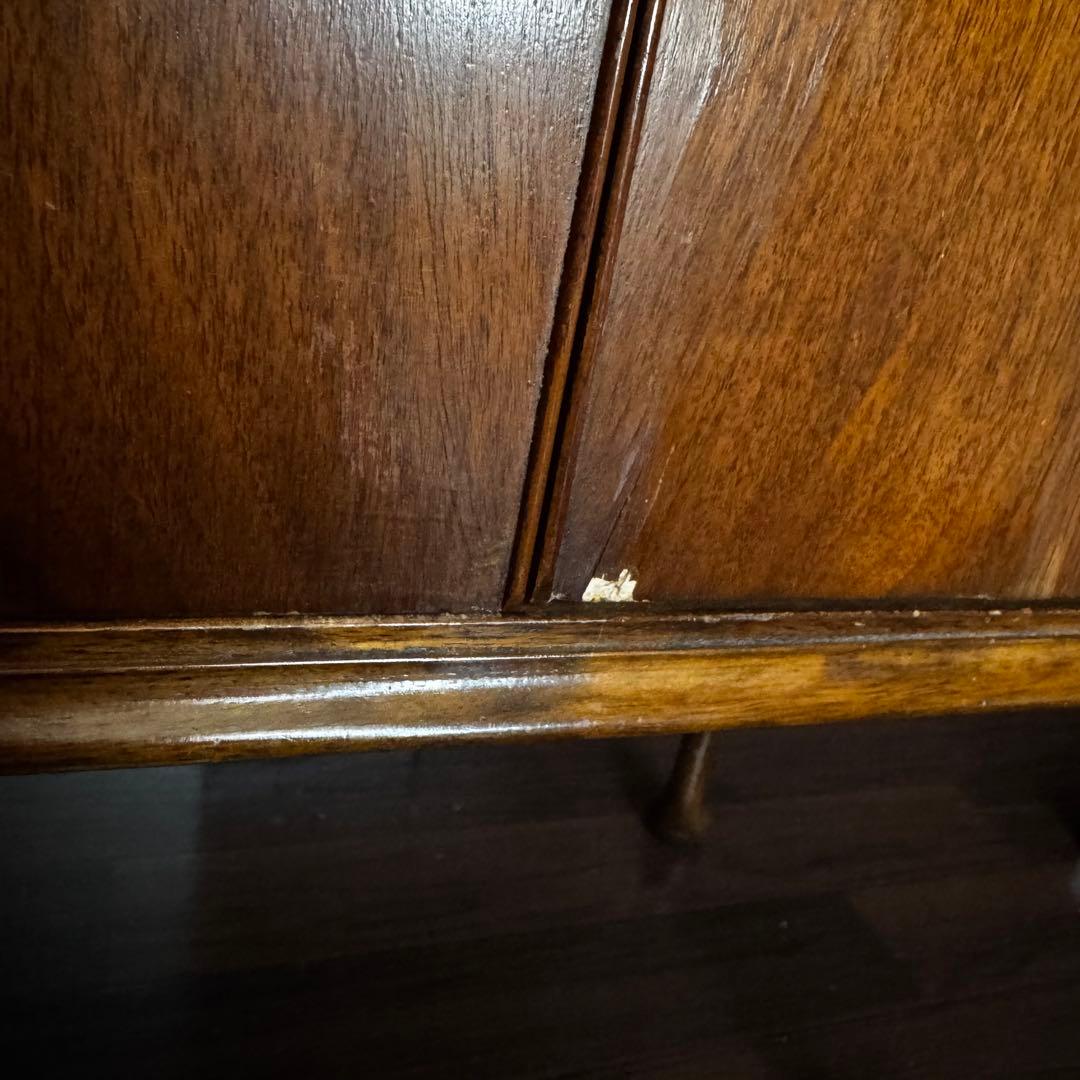 アンティーク　木製レコードラック　ミュージックキャビネット　ミッドセンチュリー