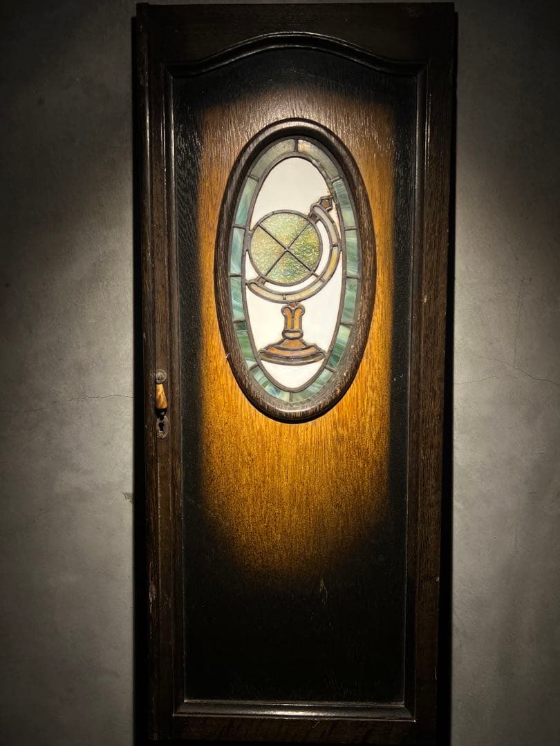 Stained Glass antique 建具　【地球儀】