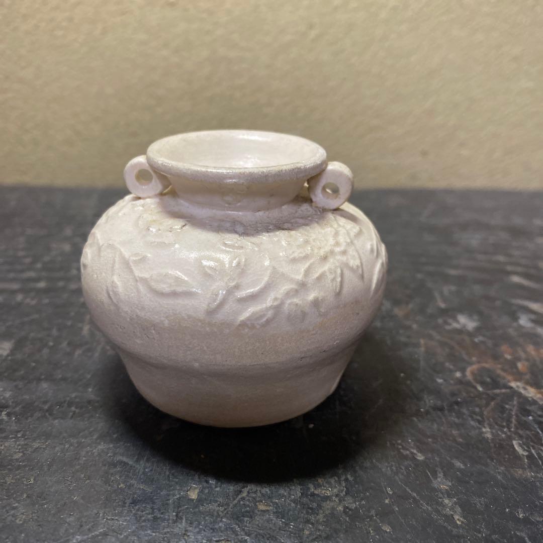 中国美術　古玩　白磁水滴