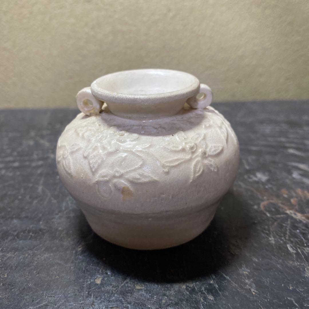 中国美術　古玩　白磁水滴