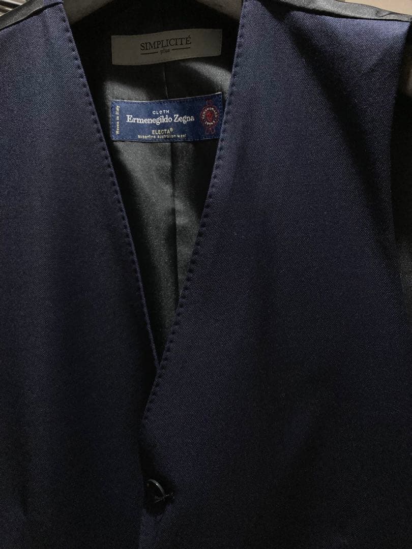 ジレ　オッドベスト　ウール　エルメネジルドゼニア　エレクタ　ネイビー　秋冬春