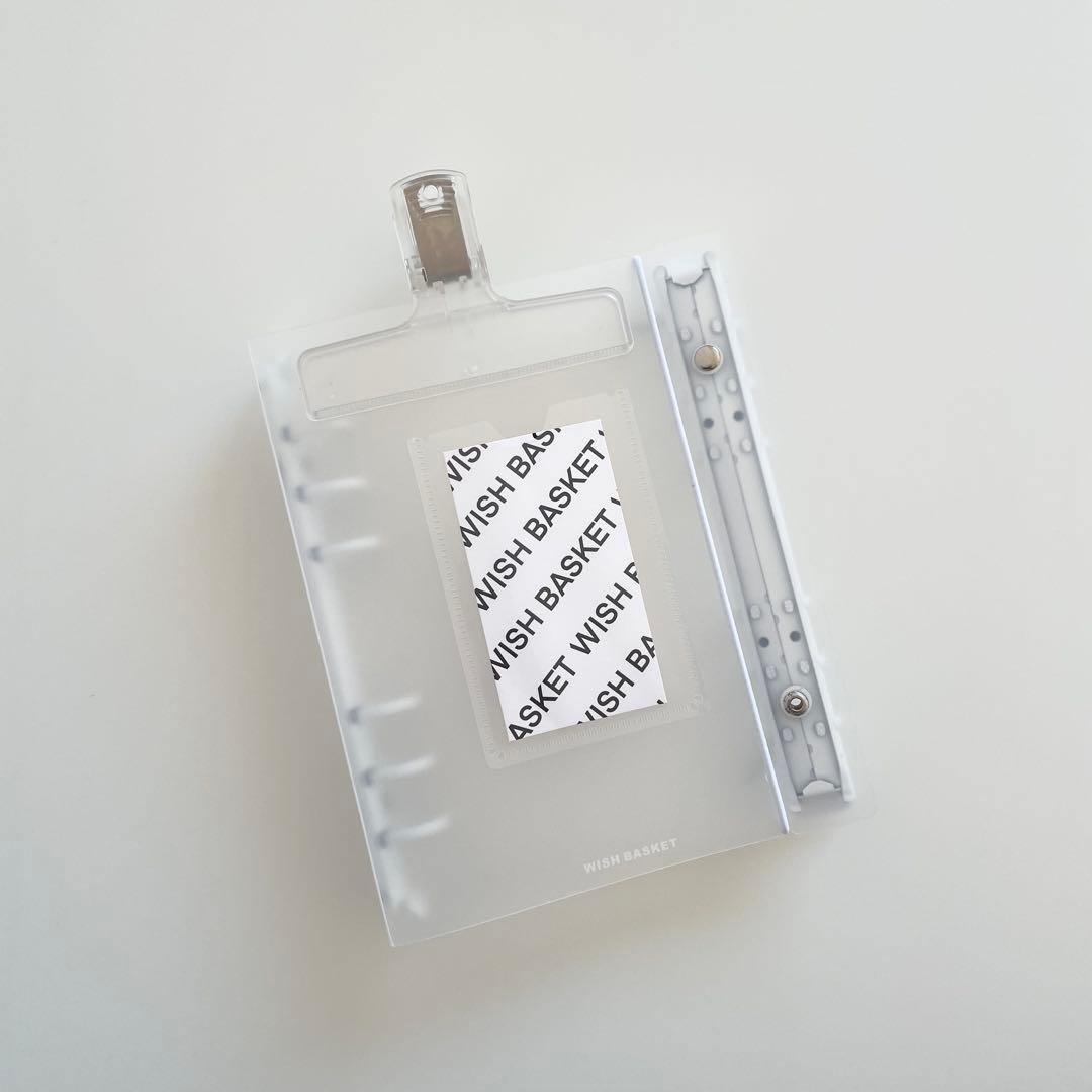 早い者勝ち　韓国　貯金　バインダー　カバー　リフィル　ダブルリングバインダー　白