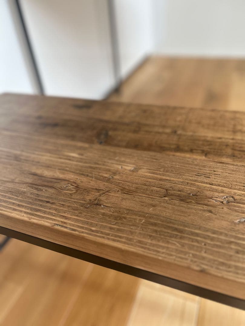 木製ベンチ アイアン脚