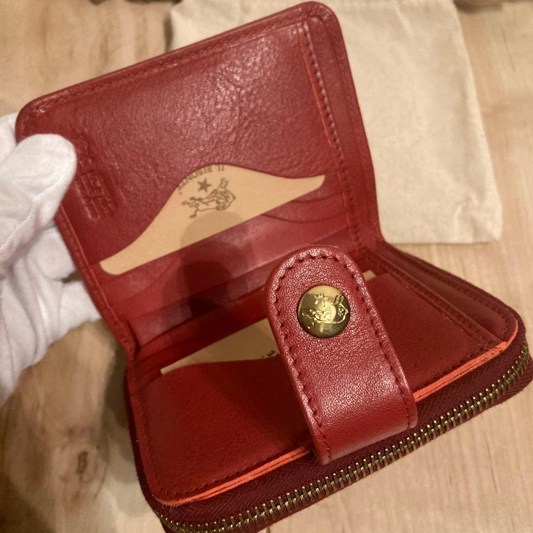 正規品　新品　未使用　イルビゾンテ　レッド　赤　二つ折り　財布　レザー