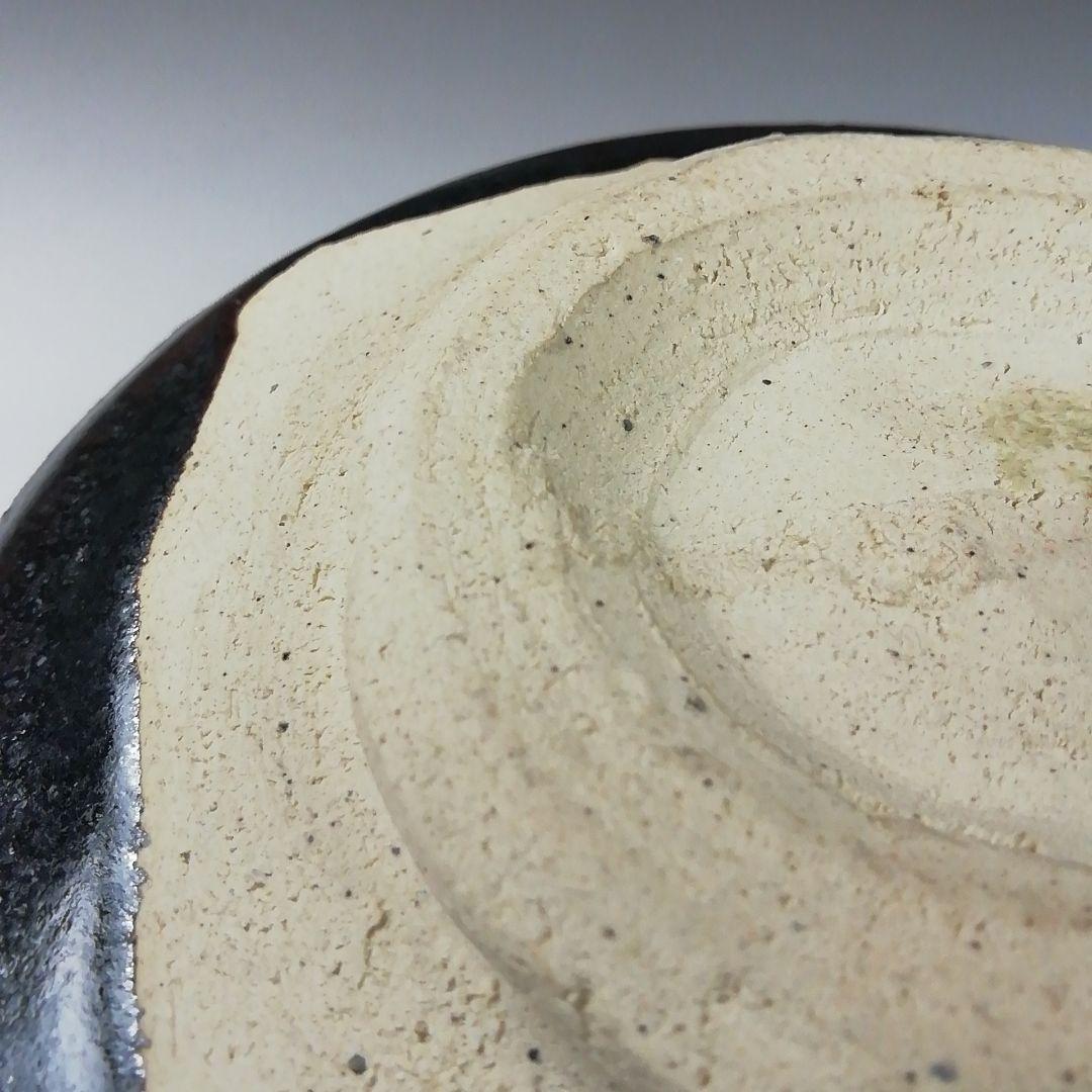 Ｔ５７４　茶碗　『黒織部　茶碗』『白倉窯　伊村彰介』　共箱　抹茶碗　茶道具