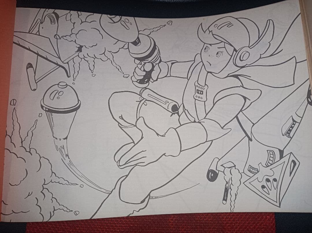 ガッドサンダー　ブロックスケッチ　クレヨンボード