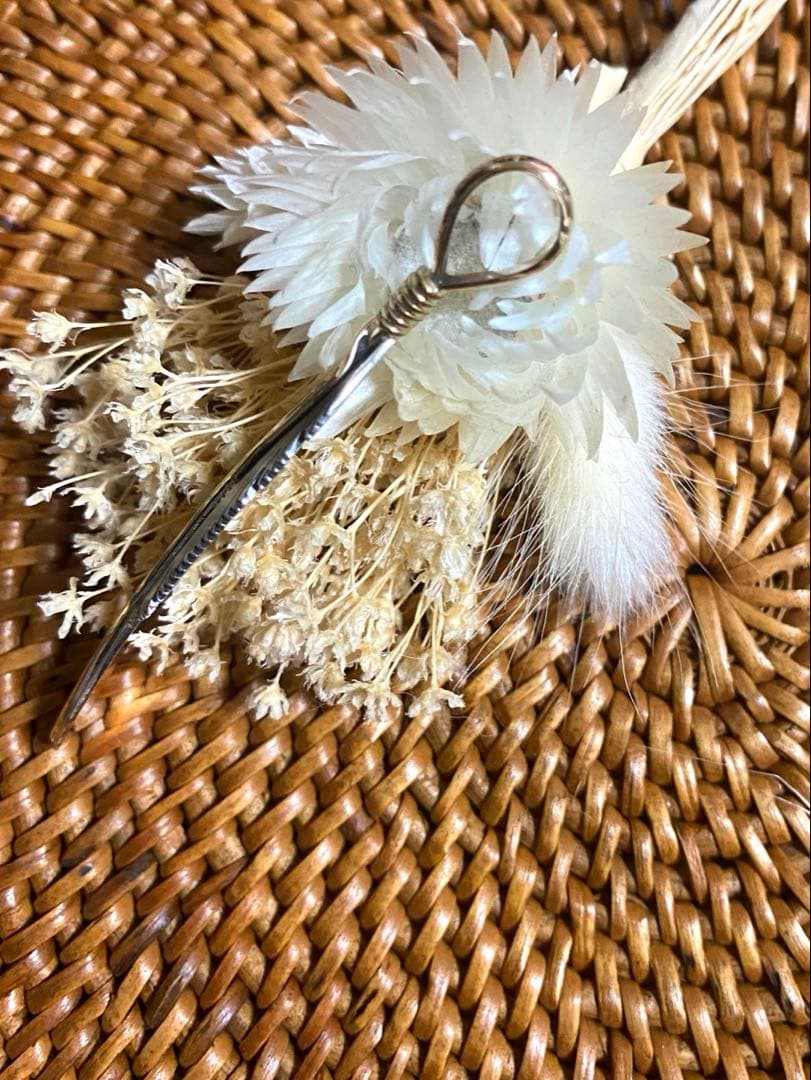 インディアンジュエリー　ハーヴィメイス　シルバーペンダントトップ　フェザー