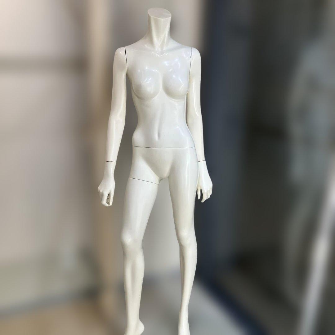 ホワイト女性用マネキン スタンド付き