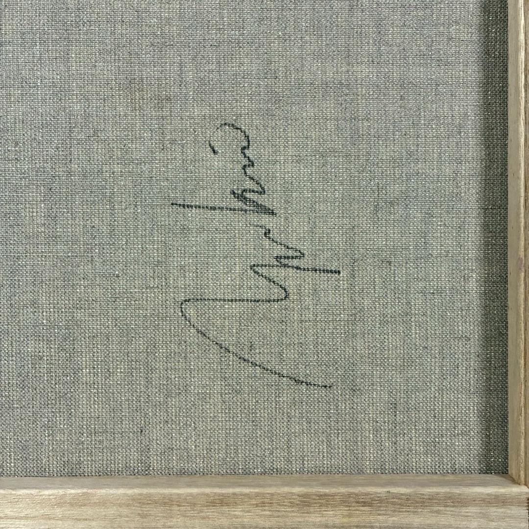 美品 山田幸見「筆と羽根と…」キャンバスに油彩 直筆サイン入 一枚の絵 豪華額装