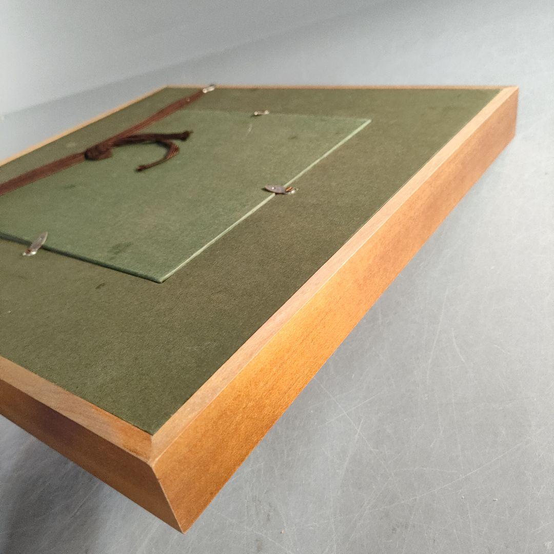 A1321-7/有田焼/源右衛門窯/古伊万里あやめ文陶板額/額装/陶額/