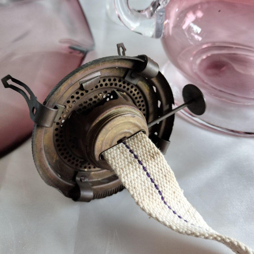 北一硝子　オイルランプ　パープルグラデーション　ひまわり