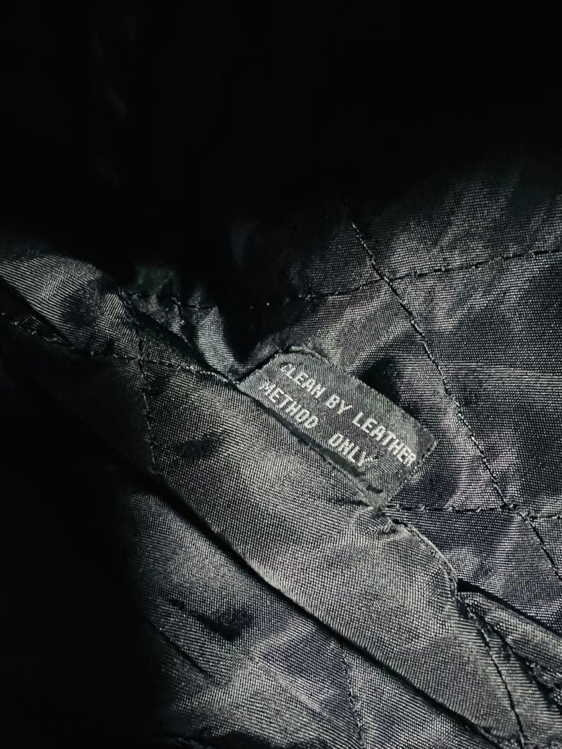 超光沢/豪華版 ライダース シングル アメリカ バイク 36 黒 USA製