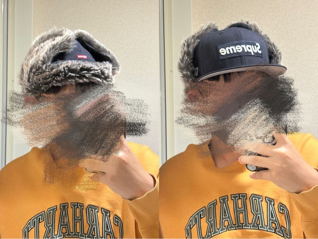 supreme 59FIFTY キャップ ファー付き 7 3/8 キャップ