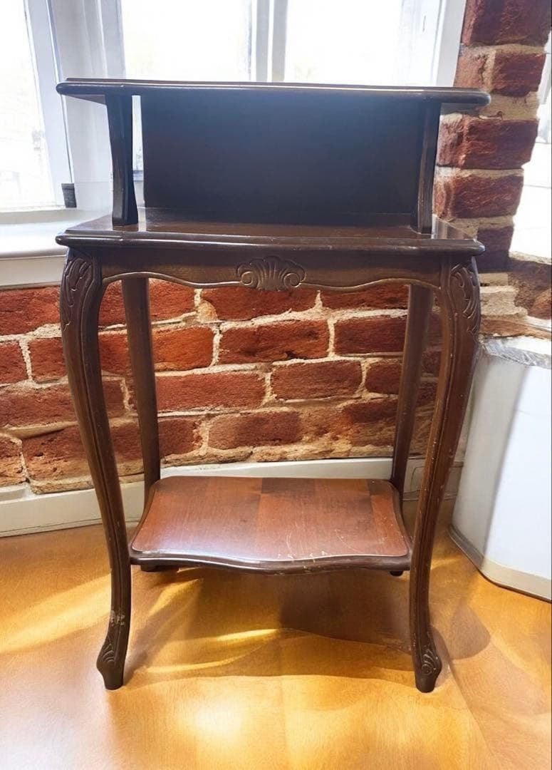 イタリア製アンティーク　猫脚コンソールテーブル　サイドテーブル　電話台