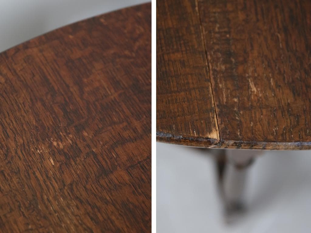 英国アンティーク木製ゲートレッグテーブル/ダイニング机バタフライ(89-286)