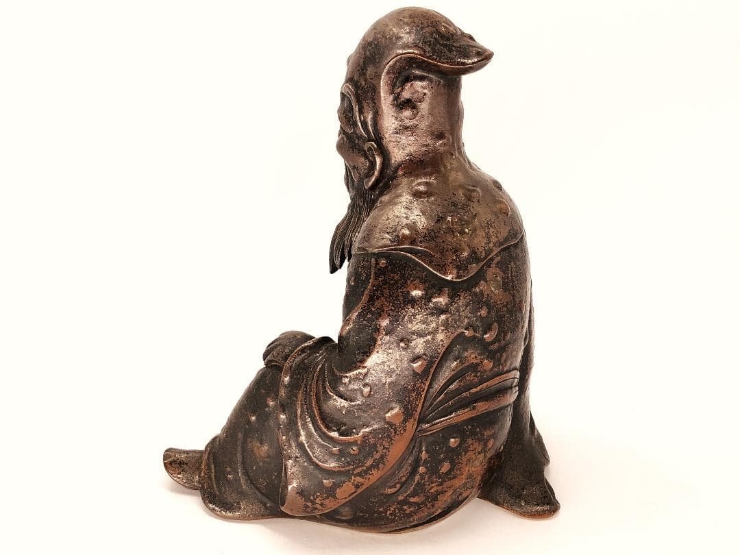 【 孔子坐像 伏香炉 】 備前丸長印　浜物　オパール　幕末～明治初期