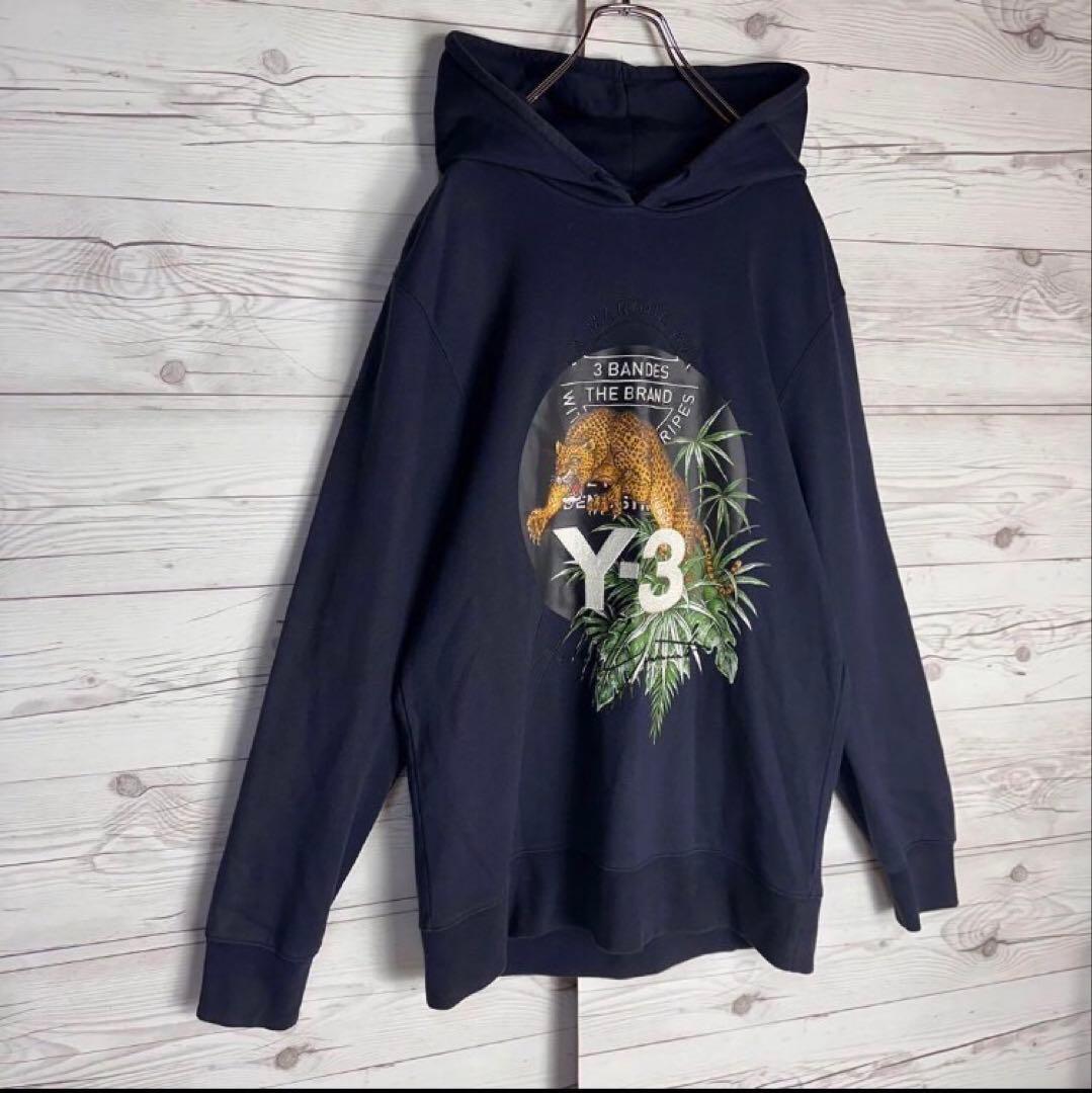 【希少即完売品】Y-3 レオパード センター刺繍ロゴ 超人気モデル Mサイズ 黒