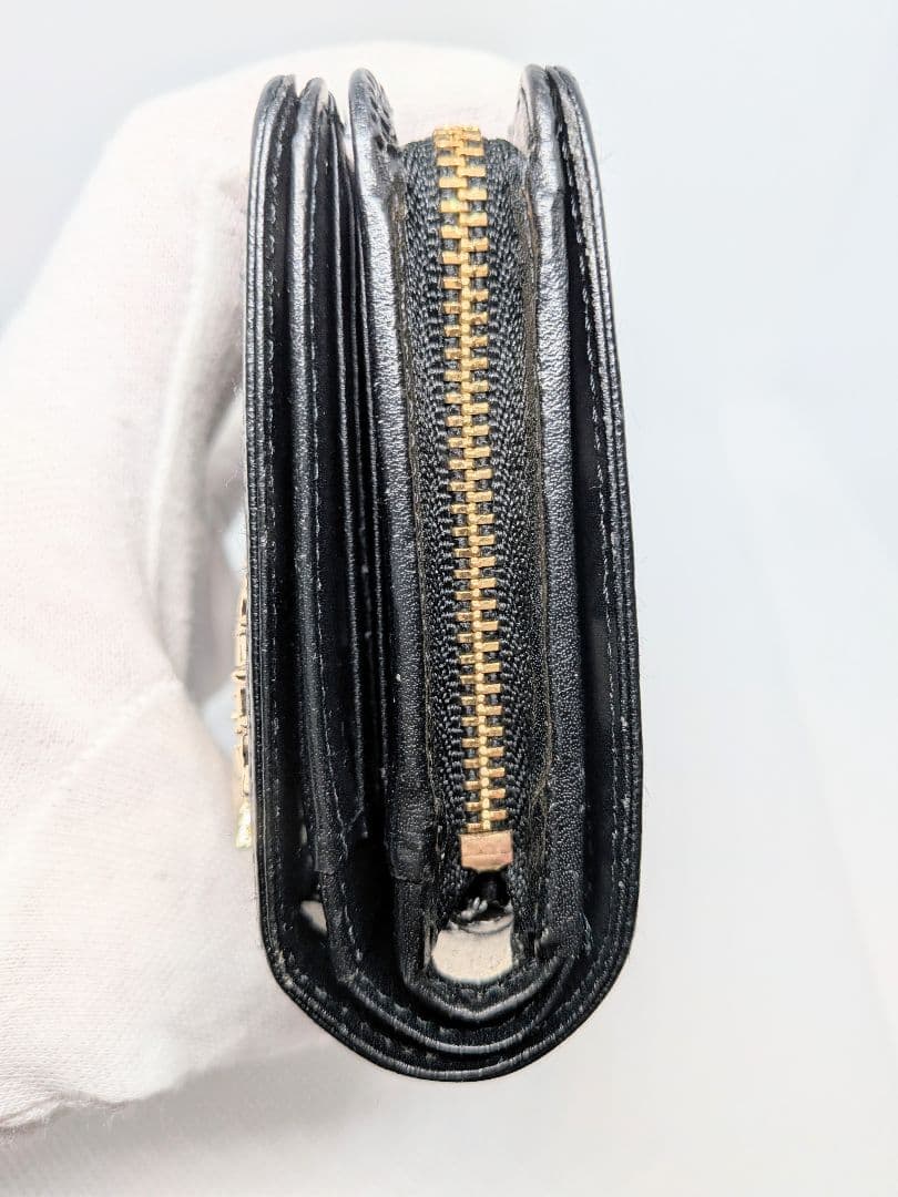 ❦ANNA SUI ❦　ブラック 二つ折り財布 ✯星月✯デザイン