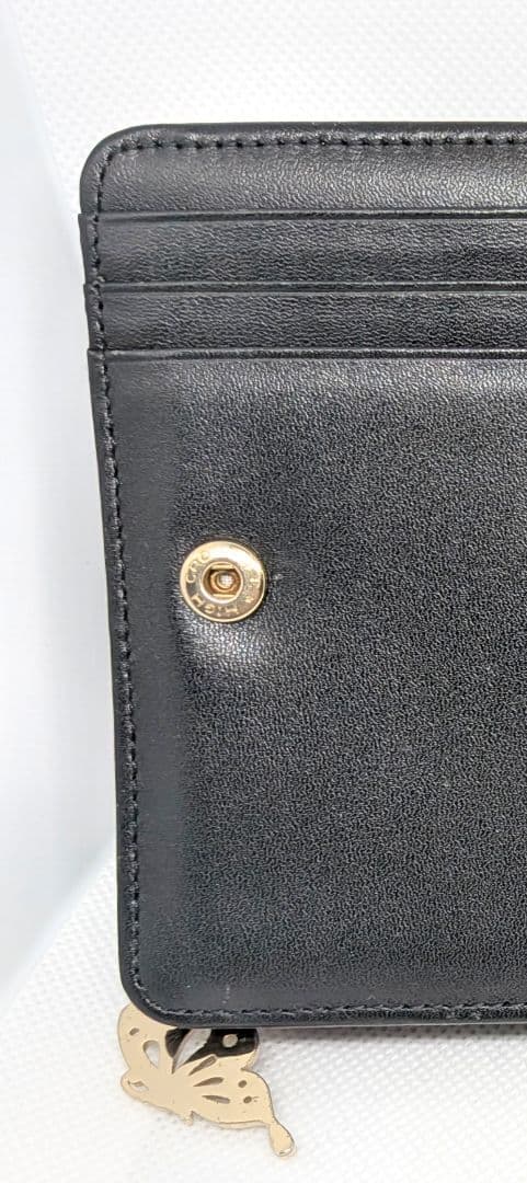 ❦ANNA SUI ❦　ブラック 二つ折り財布 ✯星月✯デザイン