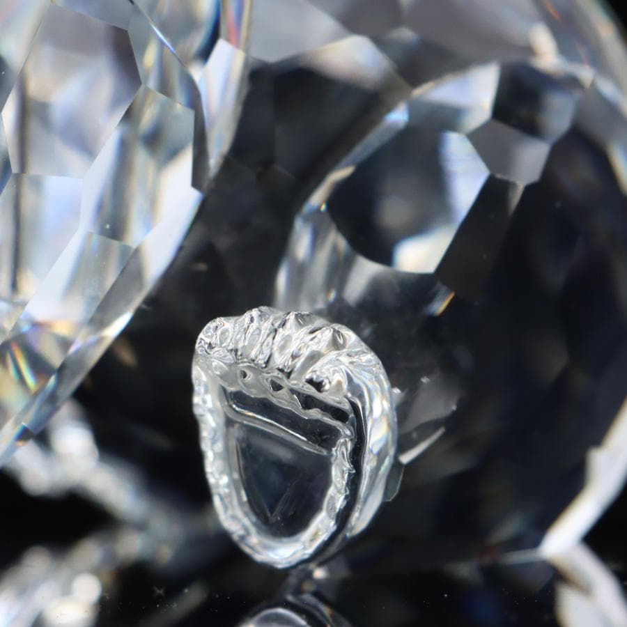 Y2435-10 スワロフスキー クリスタル グリズリー 熊 オブジェ