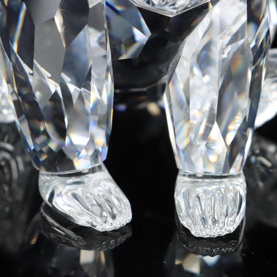 Y2435-10 スワロフスキー クリスタル グリズリー 熊 オブジェ