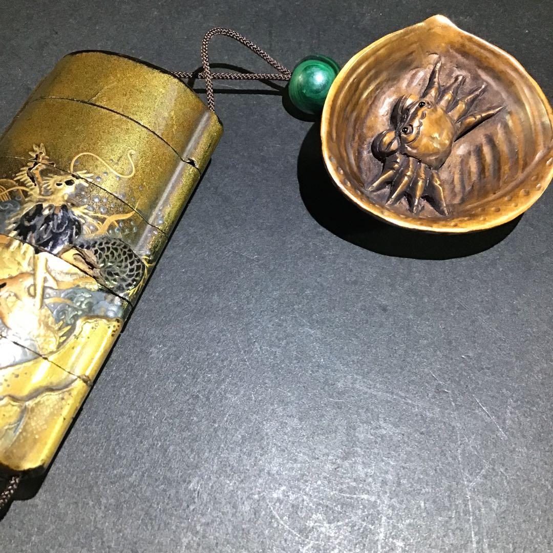 金高盛蒔絵　昇龍絵印籠　江戸期