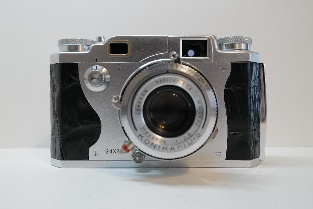 整備済 コニカ Konica II ワニ本革張替済 レンジファインダーカメラ