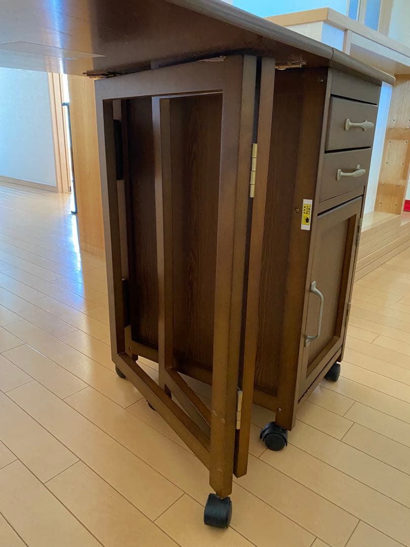 【tekkamaki816】木製ミシン台　折りたたみ式