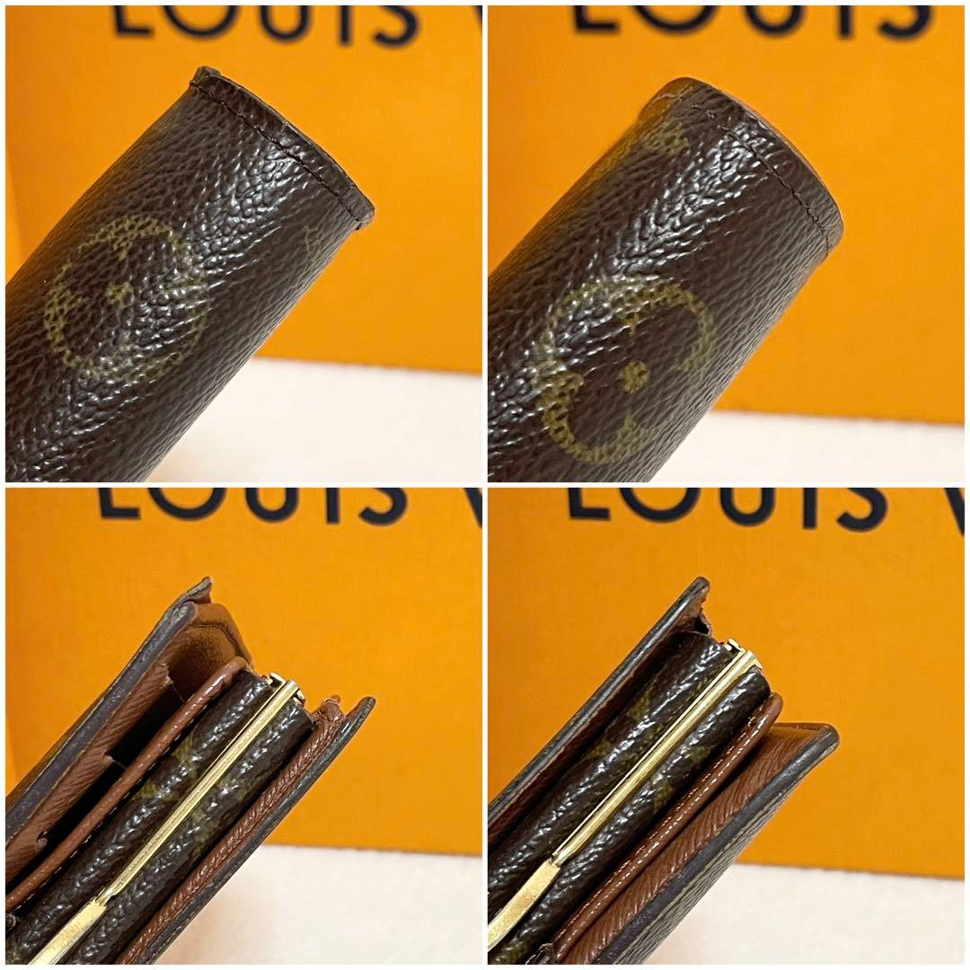 ルイヴィトン　モノグラム　ポルトフォイユヴィエノワ　がま口　二つ折り財布