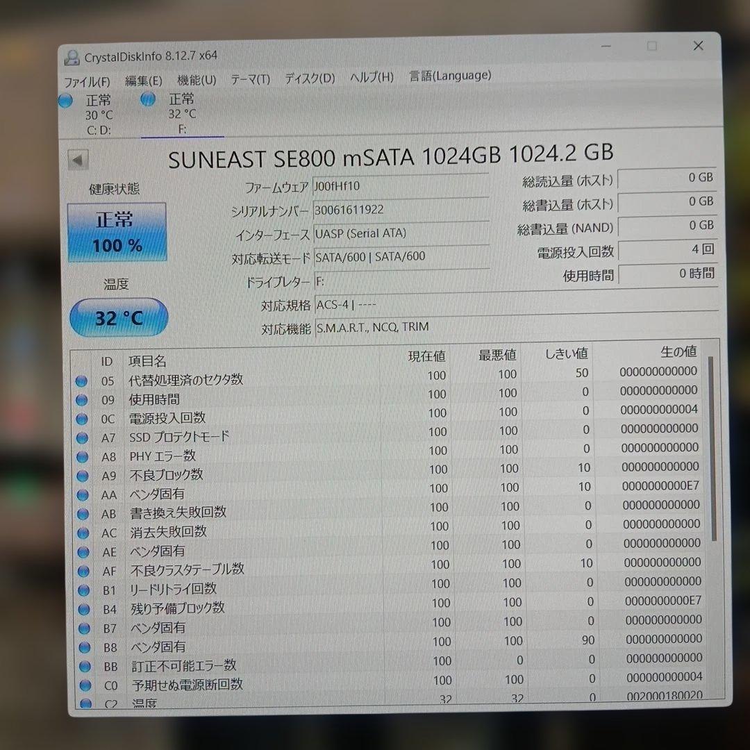 SUN EAST SE800 1TB mSATA SSD 新品