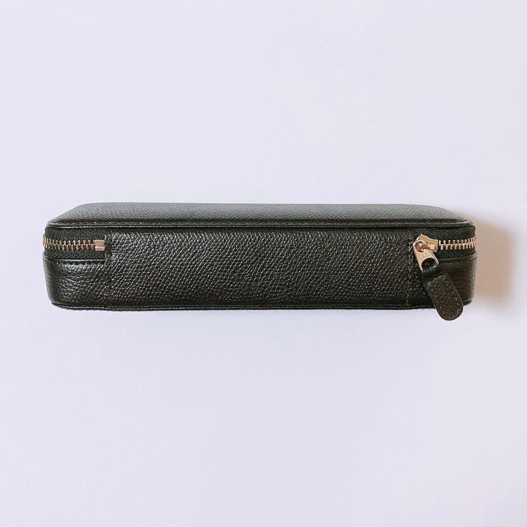 銀座伊東屋　カラーチャート　ペンケース　Polar Night　黒　筆箱　本革