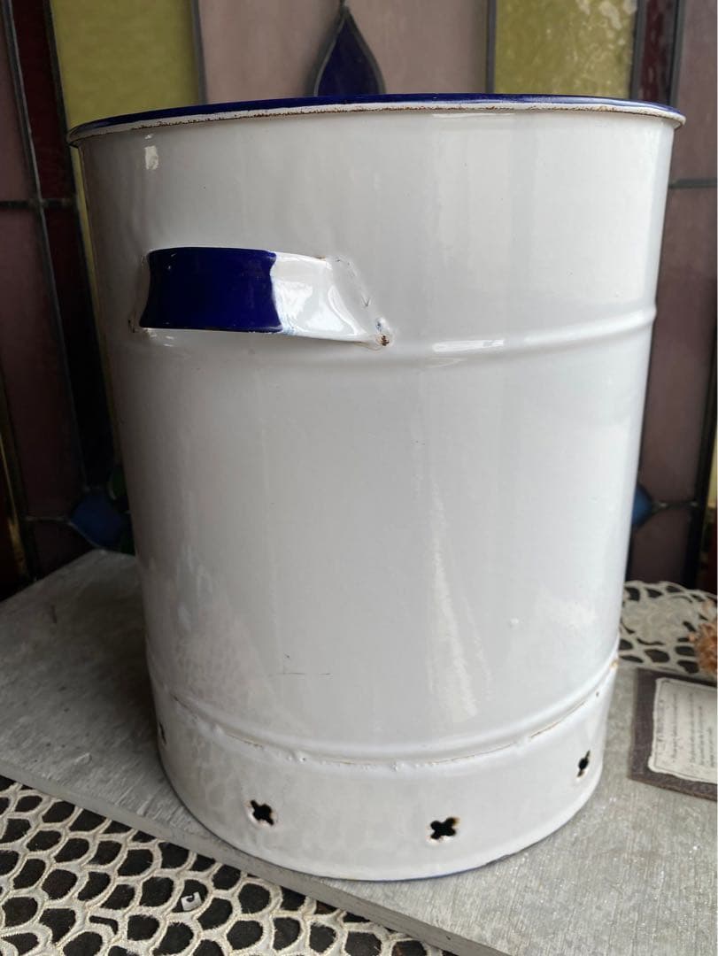 ホーロー ジャグ 缶 ガーデン インテリア アンティーク ビンテージ 昭和レトロ