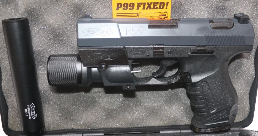 マルゼン製ABS樹脂ガスガン ワルサーＰ９９固定スライド　JASG合法品　良品