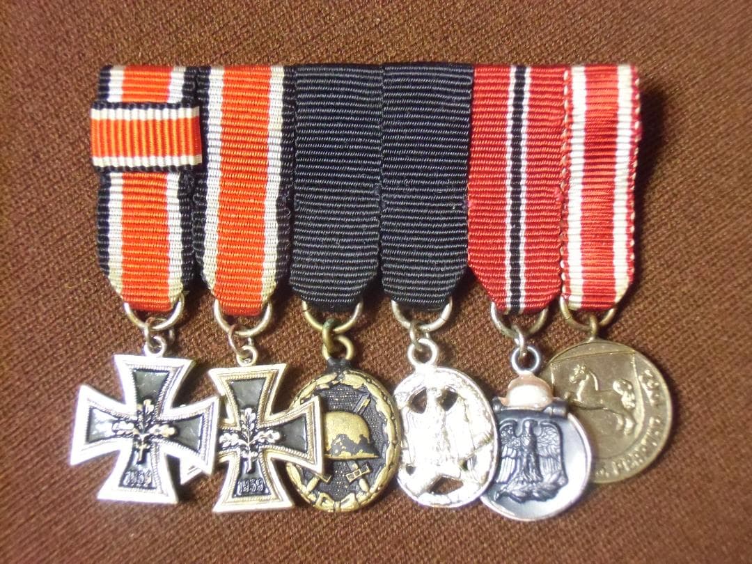 ＢＷドイツ軍/連邦軍＊１９５７年制定＊夜会服用＊６連ミニチュア勲章（実物）