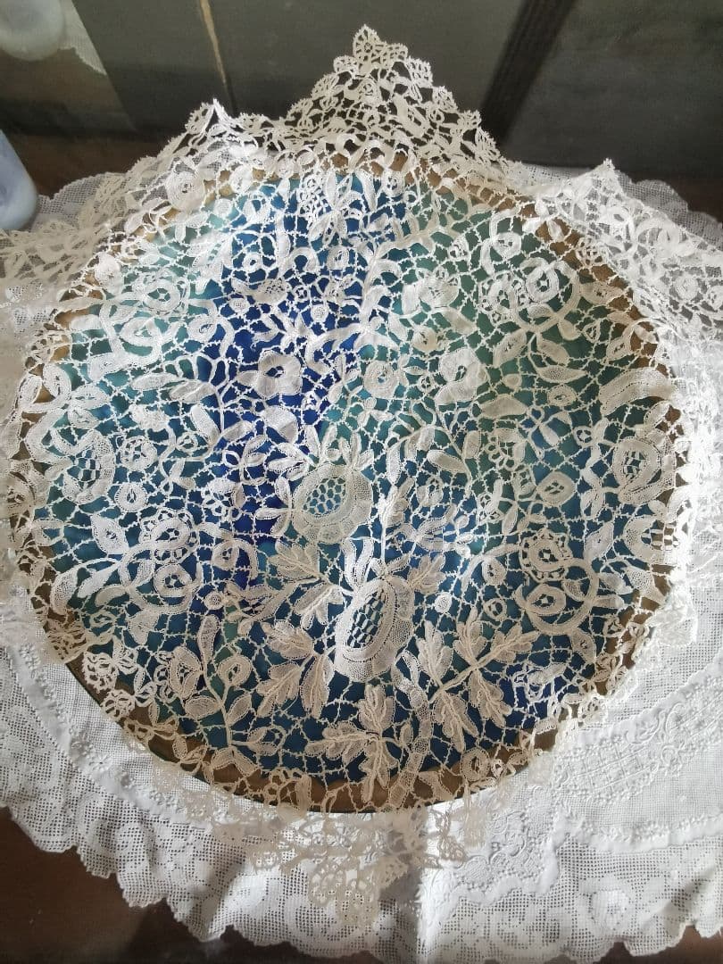 アンティークベルギーフランス ブリュッセル デュシェスレースカラー 繊細な付け襟