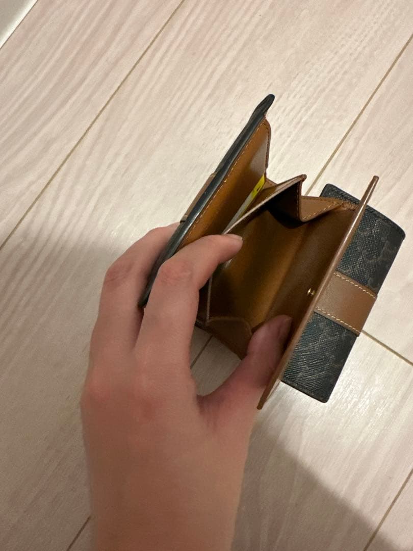 【美品】CELINE スモール トリフォールドウォレット/トリオンフキャンバス