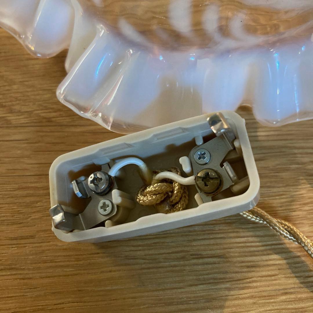 フェントン　19世紀　花柄　ガラスランプシェード（希少）オパールセント