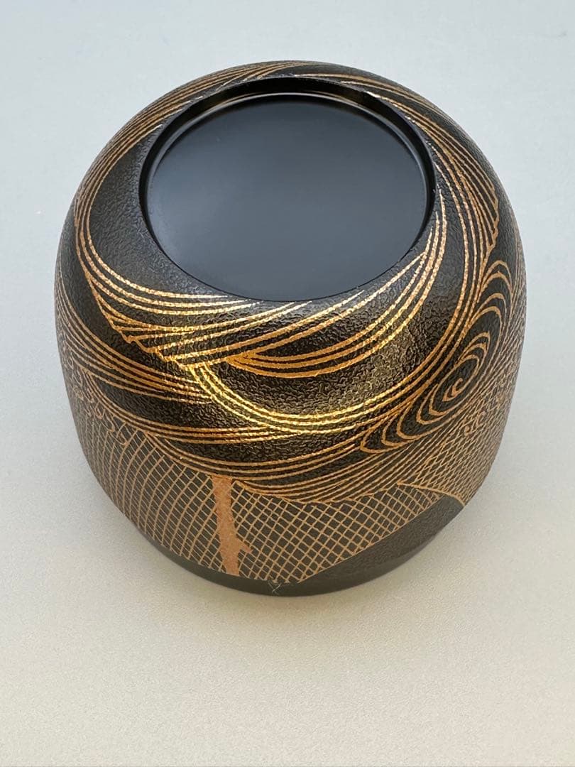 茶道具　棗　目代春帆　網干塩釜図