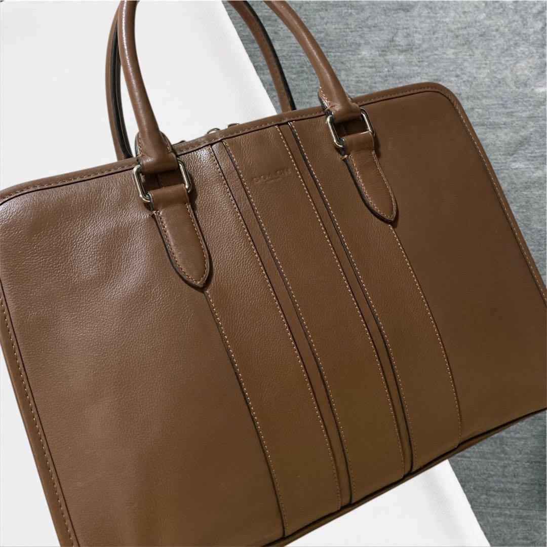 美品 COACH コーチ レザー メンズ ビジネスバッグ ブリーフケース