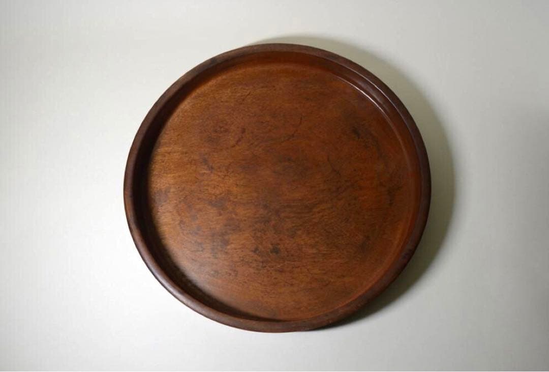 昭和時代　木製　くり抜き盆　盃入れ　アンティーク